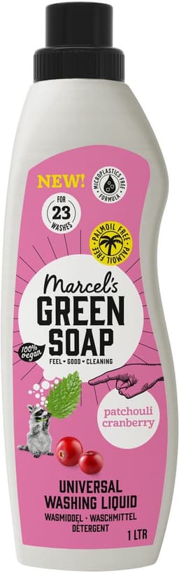 Marcel's Green Soap Wasmiddel Patchouli & Cranberry 23 Wasbeurten - 1 liter — thumbnail 1