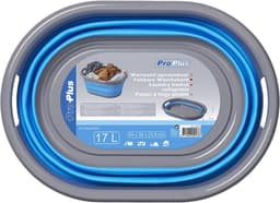 ProPlus Opvouwbare wasmand - 17 liter - blauw/grijs - ruimtebesparend - ideaal voor camping en thuis — thumbnail 5