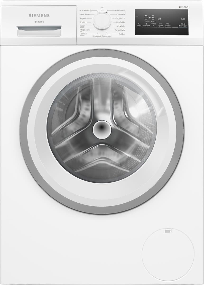 Siemens iQ300 WM14N127 - Wasmachine - Voorbelading - 8 kg - 1400 RPM - Wit - DE display — afbeelding 1