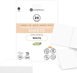 Cosmeau Witte Was Wasmiddel Wasstrips 20 Wasbeurten - Wasvellen - Wasdoekjes - Detergent Sheets - Wasdoekjes - Proefpakket — thumbnail 1