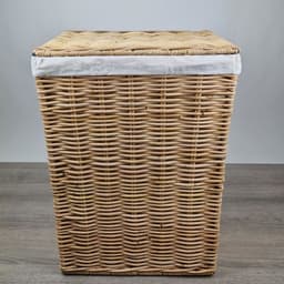MigoStyling - Wasmand - Met Binnenzak - Rechthoek - Riet - Rotan - Naturel - 48x38xH66 — thumbnail 2