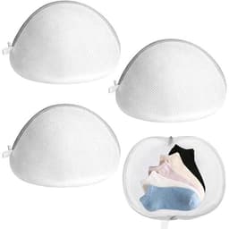 BH-waszakje - waszak - 4 stuks - 18*15 cm - mesh waszakken - wasmachine zakken - Lingerie Waszakjes met Rits - ondergoed wasnet voor dames - herbruikbare - voor intiem ondergoed - kledingbescherming - grijs — thumbnail 1