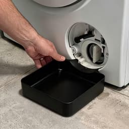 Lekbak Wasmachine - Afvoerbak voor wasmachines - Wasmachine Wateropvangbak - Wasmachine opvangbak - Opvangbak tegen lekkage - Opvangbak - Lekbak - Wateropvangbak - voor kelders, appartementen, stacaravans, garages, woningen - 174*164*45 mm - zwart — thumbnail 4