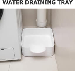 1 stuks -Universele Lekbak Wasmachine - Opvangbak Tegen Lekkage - Afvoerbak voor Wasmachine en Vaatwasser - Eenvoudig te Installeren - Bescherm de Vloer - Afvoerbak Voor Wasmachines - Wit — thumbnail 4