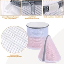 10 Stuks Herbruikbare Wasnetten voor de Wasmachine, Ritssluiting, Ideaal voor Kleding, Ondergoed en Babykleding — thumbnail 2