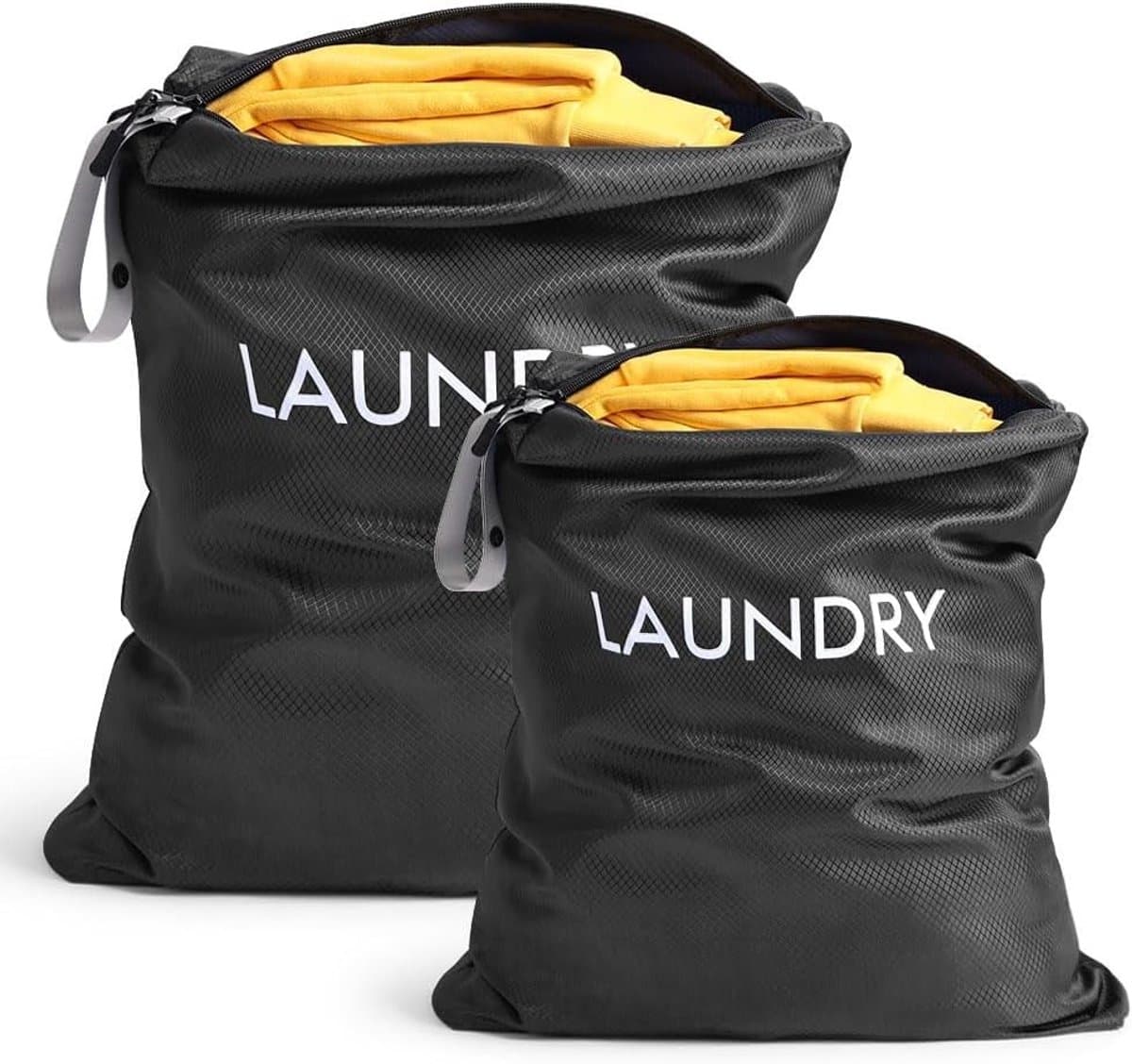 Vouwbare Waterdichte Waszakken voor Vuile Kleding, 2 Stuks met Rits, Ideaal voor Sport en Vakantie — afbeelding 1