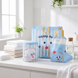 Set van 3 Wasnetten voor Wasmachine met Cartoon Hond Motief, Ideaal voor Ondergoed, Sokken en Reisaccessoires, Duurzaam met Rits en Ophanglus — thumbnail 2