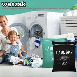 Set van 3 Reiswaszakken met Handvat, 38x48cm - Waszak voor Vuile Kleding, Sport, Zwembad en Yoga — thumbnail 4