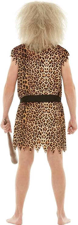| Holbewoner kostuum voor mannen Stenen tijdperk, Prehistorisch - Kostuum voor Volwassenen, Accessoire verkleedkleding en rekwisieten voor Halloween, carnaval & feesten Maat - XL - Bruin — thumbnail 5