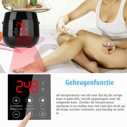 Professionele elektrische wasmachine voor lichaamsverzorging met LED-scherm, 4 waszakken en 20 wasdoeken voor haarverwijdering — thumbnail 4