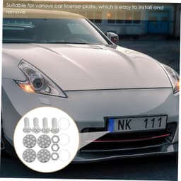 1set Bevestigingsschroeven Voor Decoratieve Kentekenplaten Metalen Clips Voor Kentekenplaatmontage Eenvoudige Installatie Duurzaam Ontwerp Voor Auto — thumbnail 2