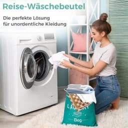 Waszakken 38 x 49 cm & 46 x 58 cm - Opvouwbaar, waterdicht - 4 stuks voor reizen en thuis - Homevero — thumbnail 3
