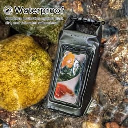 Rugzak 2 l met geïntegreerd transparant vak voor telefoon voor outdooractiviteiten, zwart — thumbnail 3