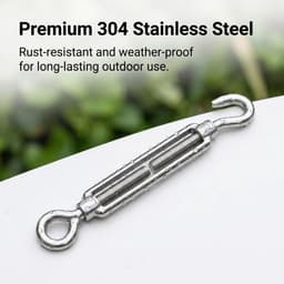 Spansloten touwspanners M4 - roestvrij staal 304 - verstelbaar - ideaal voor zonnezeil en waslijn - ShopVlot — thumbnail 3
