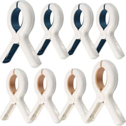 8-delige set - Extra groot - Kruissteek quiltclip - Winddicht - Naadloze kledingdroogclip - Houdt kleding vast tijdens het drogen - 10,2*7,3 cm - Gemengde kleuren — thumbnail 1