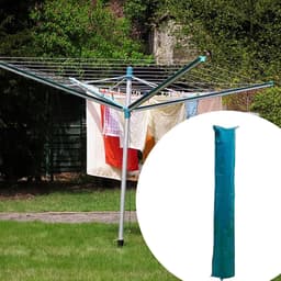Beschermhoes voor Droogmolen met Rits - Winter- en UV-bestendig - Buiten Droogrek Hoes 30 x 180 cm Groen - Weerbestendig en Duurzaam — thumbnail 4