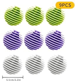 9 Stuks Herbruikbare Droogballen - 5,5 x 5,5 cm — thumbnail 4