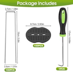 Set van 100 U-vormige Grondankers voor Tuin en Kamperen — thumbnail 4