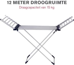 Elektrisch Droogrek - Wasrek Inklapbaar - Aluminium - Grijs — thumbnail 1