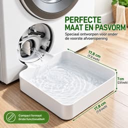 Kaiyaya - wasmachine lekbak 4-delige set - met universele en Samsung geleidingsplaat - waterdicht en duurzaam - voor vloerbescherming in wasruimte - wit — thumbnail 2