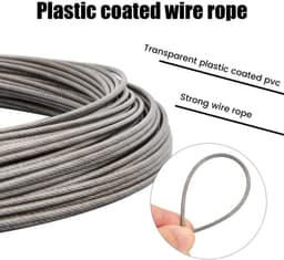50 m Roestvrij Stalen Staalkabel met PVC-omhulling — thumbnail 2