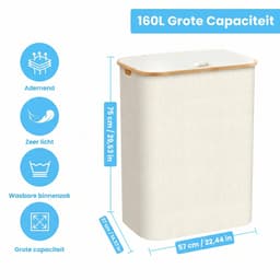 Tremeo Wassorteerder - Wasmand - 160 Liter - Crèmewit — thumbnail 3