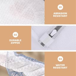 Waszakken - 60 x 80 x 20 cm - Herbruikbare Wasnet met Ritssluiting - Ideaal voor Kleding en Beddegoed — thumbnail 3