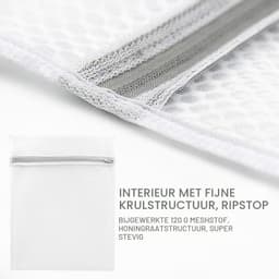 Mesh Waszakken voor Delicaten - Honingraat - 50 x 60 cm - Duurzaam Materiaal - Voor Lingerie en Delicate Kleding — thumbnail 4