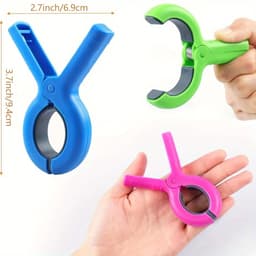 4 Stuks Strandlaken Clips – Sterke Handdoekclips en Handdoekhouders voor Strandstoel, Zwembad, Cruise en Ligstoel — thumbnail 3