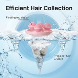 3 Stuks - Haarverwijderaar - Drijvende Wasmachine Dierenharenvanger - Herbruikbare Pluizenvanger - Haarvanger Mesh Filter - Anti Haren Wasbal - voor Katten & Honden Haren op Kleding — thumbnail 5