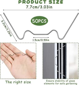 SnelShoppen - Pack van 50 Groene Kweekkas Bevestigingsklemmen - Stalen Kassen Clips - Duurzame Tuin Klemmen voor Afdekmaterialen - Ideaal voor Tuinbou — thumbnail 4