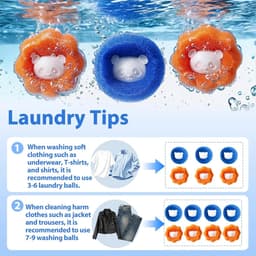 SnelShoppen - Haarvanger voor Wasmachine, 8 Herbruikbare Ballen, Effectieve Anti-Haar voor Honden- en Kattenharen, Zachte Spons voor Pluisjes en Huish — thumbnail 5