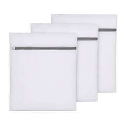 Waszakken Wasmachine – Fijnmazige Wasnetjes voor Kleding en Lingerie – Beschermende Waszakjes met Ritssluiting – 3 Stuks 40x50 cm – Wit — thumbnail 1