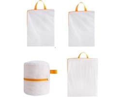 Wasnet Set - Waszakken Beschermend - Kleding Beschermen - Honingraatstructuur - 4 Maten - Wit
