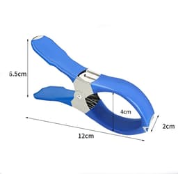 Zeilklemmen - 10 stuks - Clips Voor Zwembadafdekkingen - Dekzeil Klemmen - RVS - Winddicht en krasvast - Stevige klemming - Geschikt Voor Het Drogen Van Dekbedden, Sokken, Kleding En Zwembadafdekkingen - 12CM - Blauw — thumbnail 4