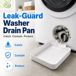 Lekbak wasmachine - Universeel - Wateropvang - Afvoer - Opvangbak tegen lekkage - Opstaande Rand - Afvoerbak - Lekbak Koelkast Vaatwasser Diepvriezer - voor appartementen, garages en huurwoningen - Transparant — thumbnail 2