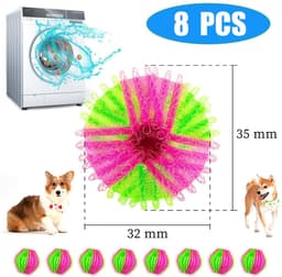 SnelShoppen - Herbruikbare Haarballen Wasballen Haarverwijderaar voor Dierenharen en Pluisjes, 6 Stuks, Ideaal voor Wasmachine en Vloeren, Eenvoudig i — thumbnail 3