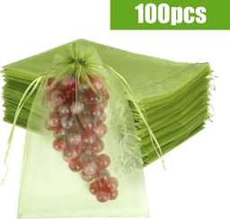 Fruitnetzakken - Beschermzakken - Oogst Beschermen - Herbruikbaar Gaas - 15 x 20 cm - Groen — thumbnail 4