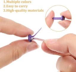 Dailygoody - Patroonzakklemmen - Kleurrijke brads - 200 stuks - Mini — thumbnail 5