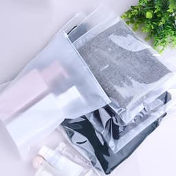Wasnetjes met ritssluiting - Transparant - 30 x 40 cm - Waterdicht PE Opbergzakken - Voor Reizen en Organisatie — thumbnail 3