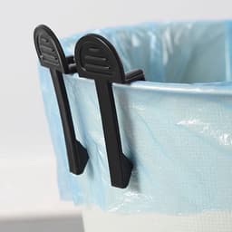 Vuilniszak klemmen - Prullenbak clips - Klemmen voor afvalbak - Vuilniszak omhoog houden - Clips tegen schuiven afvalzak - Zwart - Kunststof - 8x3 cm - Jonyx — thumbnail 4