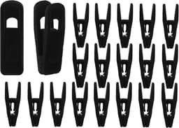 Kledinghangerclips - broekclips - stevige vingerclips - gemaakt van plantaardig fluweel - laat geen sporen achter - antislip - zwart - 20 stuks — thumbnail 1