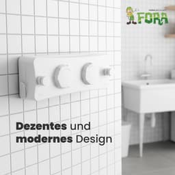 Uitschuifbare Drooglijn Voor Aan De Muur 10m – Dubbele RVS-lijn 2 ×5m, Vergrendeling, Max. 20 kg, Ruimtebesparend, ABS Behuizing, Wit — thumbnail 4