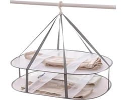 Droogrek voor kleding - Opvouwbaar plat droogrek voor kleding - Draagbaar droogrek van gaas - Geschikt voor appartementen, binnen en buiten, reizen, kleding, speelgoed, truien