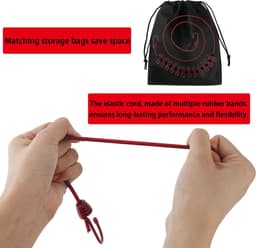 Dailygoods - Waslijn camping, reiswaslijn met 12 stuks klemmen en opbergtas, draagbare uittrekbare waslijn voor outdoor, tuin, reizen, drogen in de open lucht — thumbnail 3