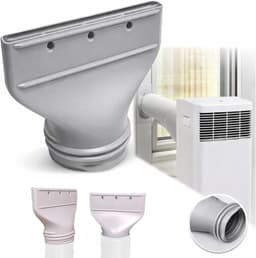 Platte Afvoerslang Adapter - Koppelstuk Mobiele Airco Afvoerslang - Voor Ø13-15cm Afvoerslang Airco Slang - Airco Afvoer Koppeling - Slangaansluiting - Afvoerset - Voor Airco, Droger en Auto Airconditioning — thumbnail 1
