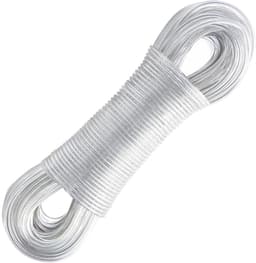Dailygoods- Waslijn 30 m - Stalen kern - Zware belasting - Roestvrij - Waterdicht - Draagvermogen 220 kg - Wasdraad — thumbnail 1