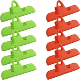 Grote Zakklemmen - Voedselclips - Keuken Organisatie - Antislip Grip - 10 stuks - Paars Zwart Groen Rood — thumbnail 4