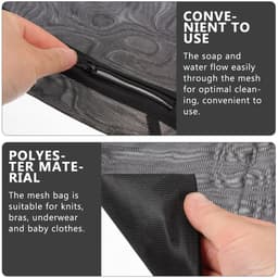 Dailygoods - Mini-mesh-waszakken - Wasnet voor kleding - Zwart - Opbergtas voor wasgoed - Reiswaszakken - Geschikt voor ondergoed — thumbnail 3