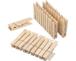Dailygoods - 30 Stuks Houten Wasknijpers, Mini Houten Klemmen, Decoratieve Wasknijpers, Kleine Houten Wasknijpers Als Decoratie Voor Foto's, Collages, Ansichtkaarten, Foto's & Cadeaus
